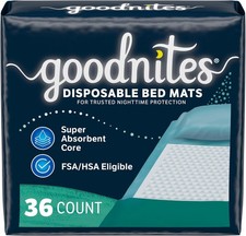 Disposable Bed Pads for Bedwetting 36 Count