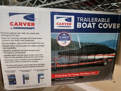 Carver Boat Cover TST 23 with tower cut outs  NEW Gray