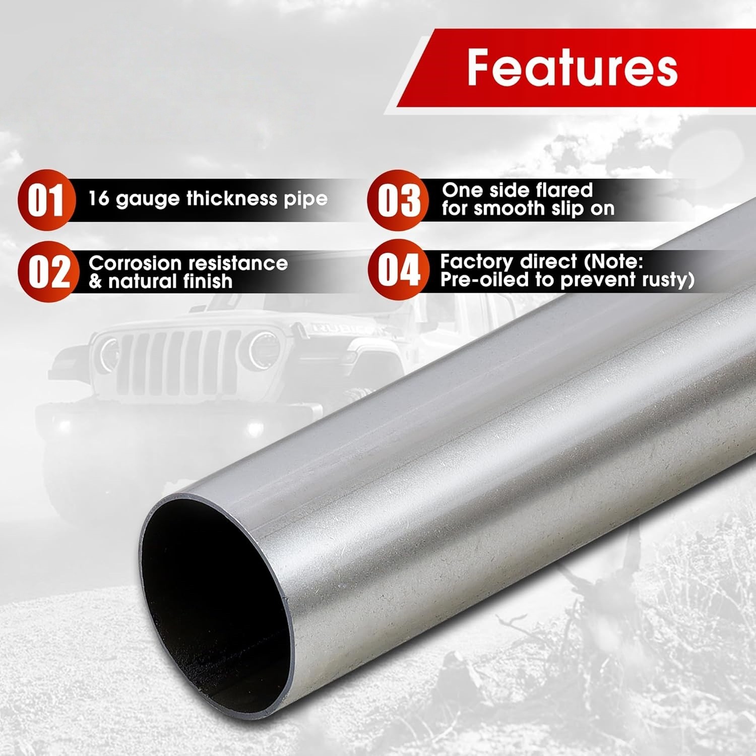 2.5" Exhaust Tubing Pipe kit Mandrel Straight U Bend 90° For Chevy Silverado