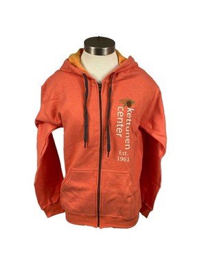 Kettunen Center Orange Pine Cone Zip Up Size Medium