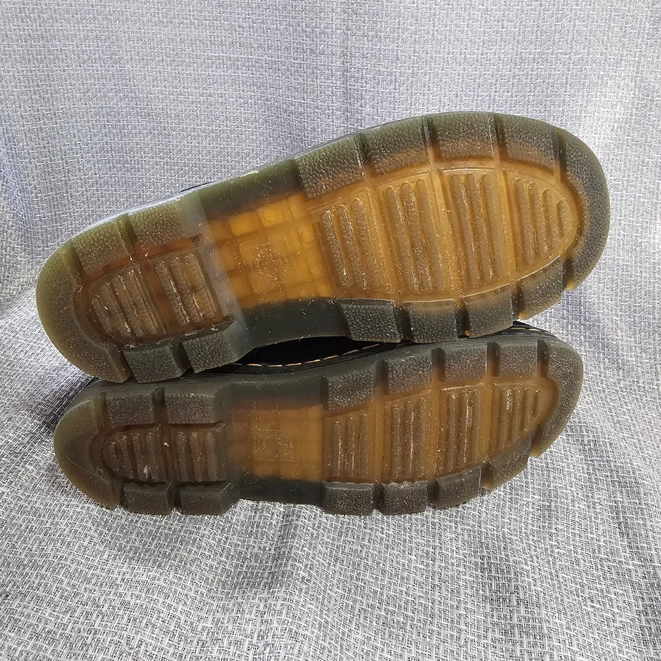 Doc Dr. Martens Kids Girls Sz 3 Black Lace Up Boots Side Zip Air Wair Combs J - Image 4 of 4