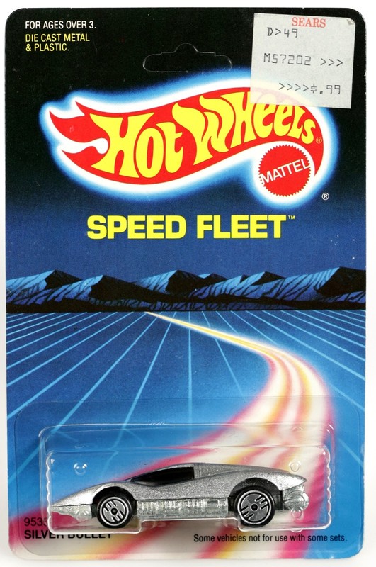 Vintage Hot Wheels Silver Bullet Speed Fleet Series - 9535 NRFP 1986 Silver 1:64
