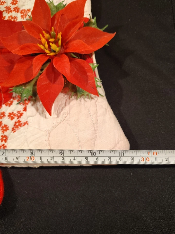 Colgador de puerta de Navidad acolchado vintage campana de Navidad núcleo de cabaña Foto 4 de 4