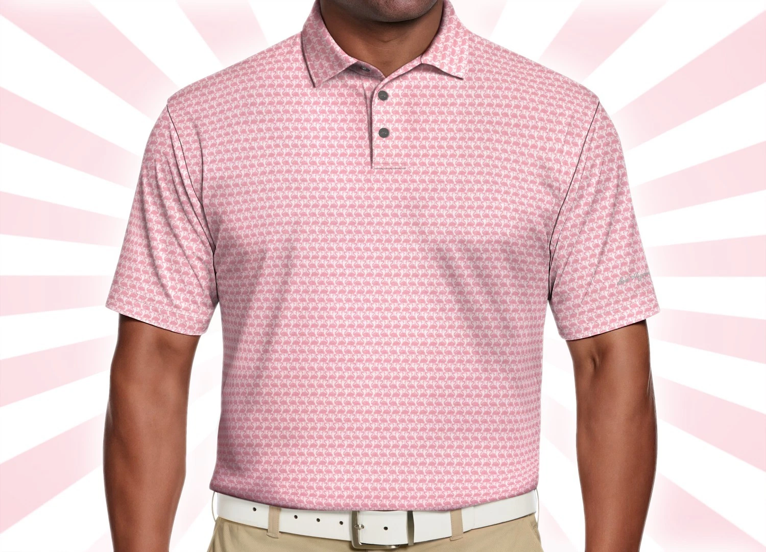 Men's All Over Flamingo Print Pink Polo Shirt Golf Performance Stretch Large L
Opens in a new window