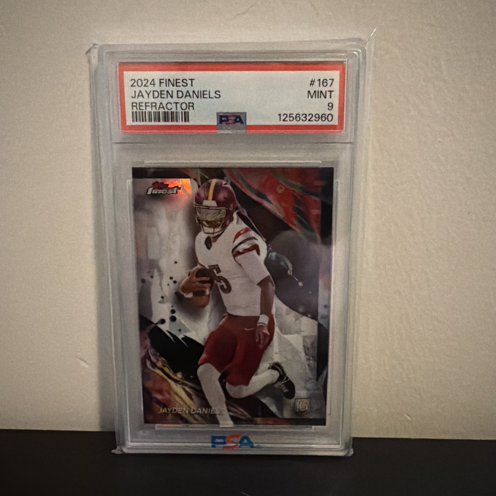 2024 Topps Finest - Uncommon Jayden Daniels #167 Refractor (RC) PSA 9