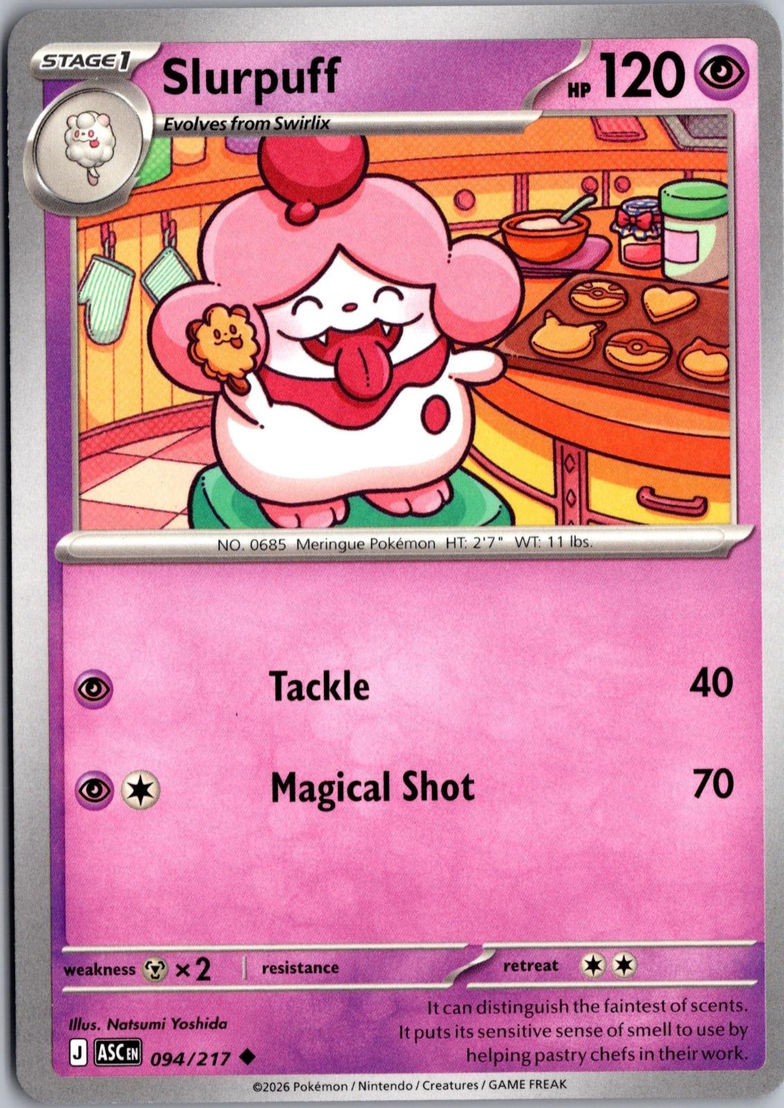Slurpuff 094/217 Uncommon Ascended Heroes Pokemon Near Mint