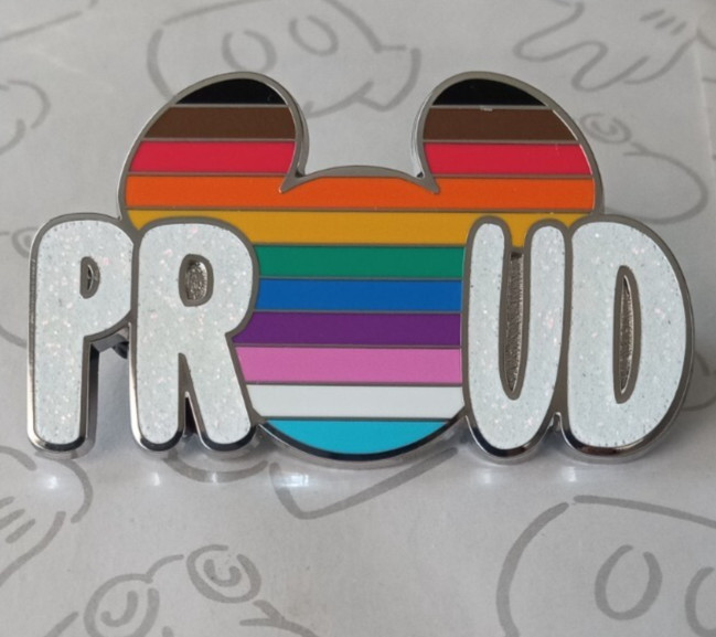 Proud Mickey Mouse Head Icon Rainbow Pride Disney Pin 155721