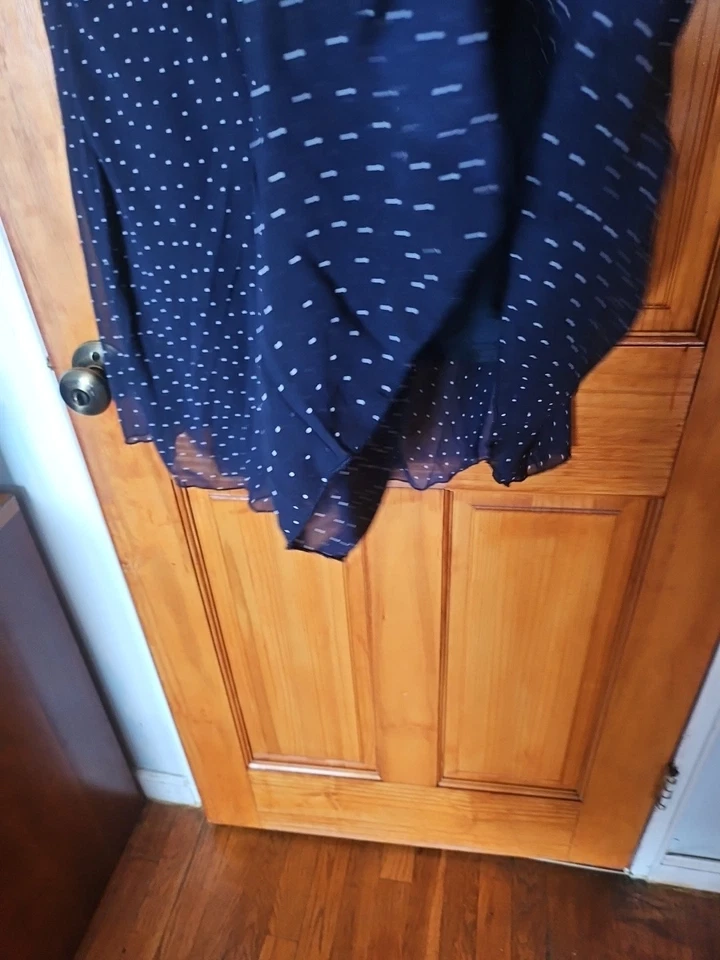 Falda para mujer Courtenay azul blanco forrada a lunares cintura elástica talla 20W nueva sin etiquetas Foto 2 de 4