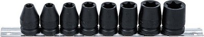 BGS Kraft-Steckschlüssel-Einsatz-Satz E-Profil - SW E10 - E24 8-tlg.