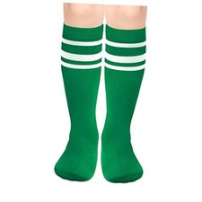 Kids Soccer Socks Toddler Soccer Socks Girls Boys Soccer 3-6 Years Green/White