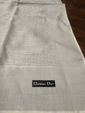 Christian Dior Vintage White Monogram Handkerchief/Neck Scarf 20  