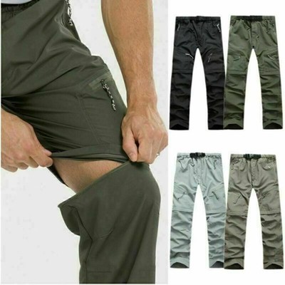   2 in 1 Herren Zip Off Trekkinghose Cargo Wanderhose Arbeitshosen Outdoorhose