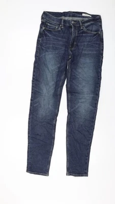 Marks and Spencer Mens Blue Cotton Skinny Jeans Size 30 in L33 in Regular Button - Image 1 of 4