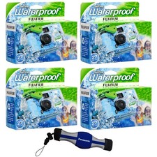 Fujifilm 4-PACK QuickSnap 800 Waterproof 35mm One-Time-Use Disposable Camera, 27