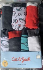 Cat  Jack Boys Boxer Briefs Underwear 7 Pack Size Medium 8 Cotton BRAND NEW