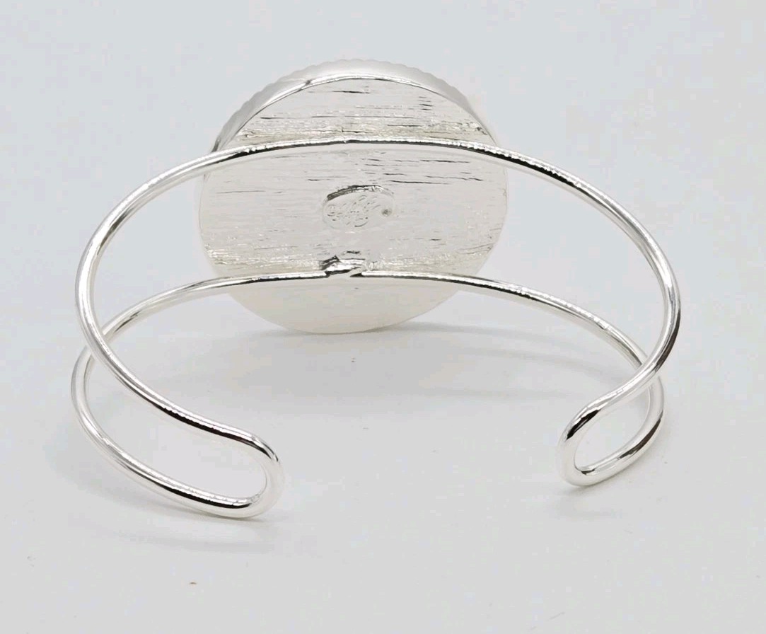 Kirks Folly Cuff Bracelet Venus Mystic Moonlight Seaview Moon Silver tone Violet