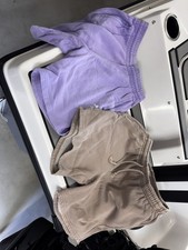 adidas  PacSun Women's Sweat Shorts Purple Beige Size S Drawstring 20 for both