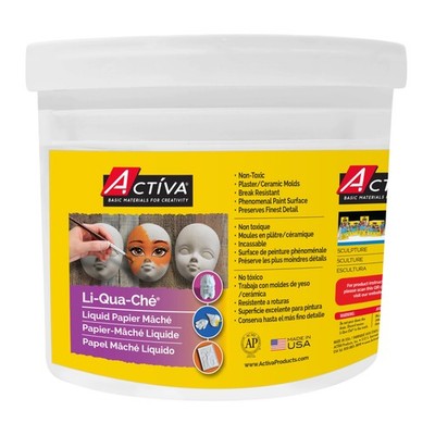 Activa Li-Qua-Che Pourable Paper Mache Casting Compound, 1-Gallon, White