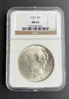 1923-P Peace Dollar NGC MS63 ***RARE ORIGINAL COIN*** 90 % Silver