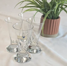 prisma yugoslavia hand made lead crystal cordial glasses set 4