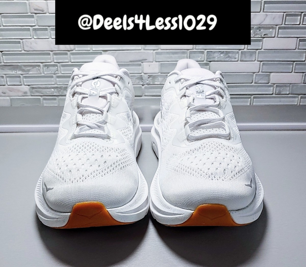 Hoka Kawana 2 Running Mens White Grey Nimbus Cloud Gum Brown 