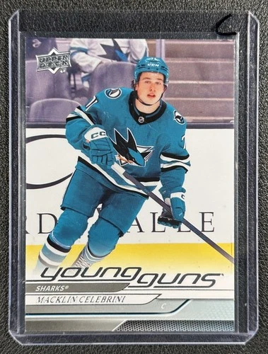 MACKLIN CELEBRINI 2024-25 UPPER DECK HOCKEY #451 ROOKIE YOUNG GUNS RC SHARKS C