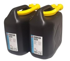 2 X 10L Petrol Diesel Container Storage Car Van UK Fuel Jerry Can  Spout Nozzle