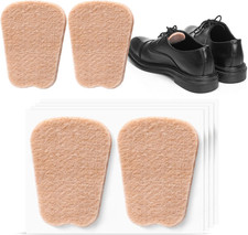 4 Pairs Felt Tongue Pads for Shoes Soft Adhesive Thick Shoe Tongue Pads Non S...