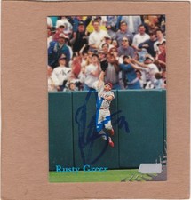 2024 Historic Autographs 1998 Stadium Club Rusty Greer #7 On CARD AUTO