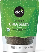 Elan Organic Chia Seeds, 8.8 oz, Natural Raw Black Ounce 