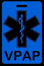 Personalized Hi-Viz Blue VPAP Bag Tag - Sleep Apnea
