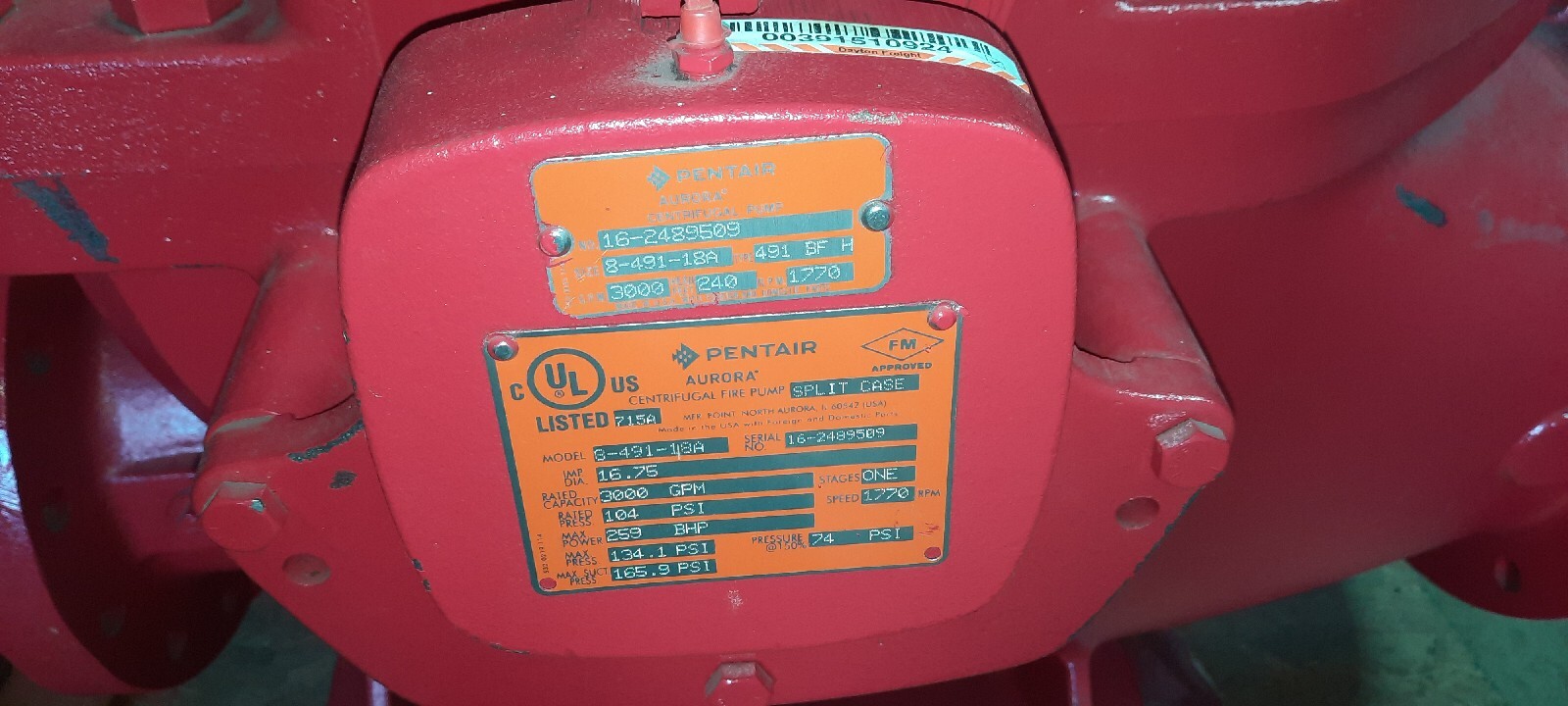 pentair-aurora-pump-8-491-18a-3000-gpm-centrifugal-fire-pump-new-ebay
