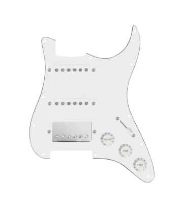 920D Strat White HSS Loaded Pickguard Smoothie Humbucker & Texas Vintage Pickup