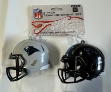 Carolina Panthers Helmet - 2 pack - Plastic Christmas Tree Holiday Ornament Logo