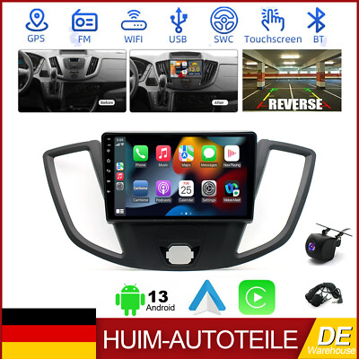 Android 13 Autoradio für Ford Transit Tourneo Custom 2013-2019 GPS NAVI Carplay
