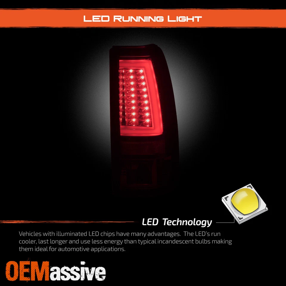 Fits 2003-2006 Chevy Silverado GMC Sierra 1500 2500HD 3500 Smoke LED Tail Lights - Image 4 of 4