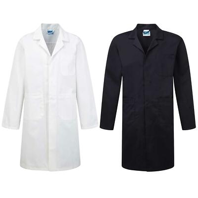 Lab Coat Warehouse Clothing Work Wear Long Protection White Navy