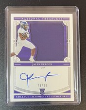 JALEN REAGOR 2020 National Treasures College Silhouettes Signatures 79/99 TCU RC