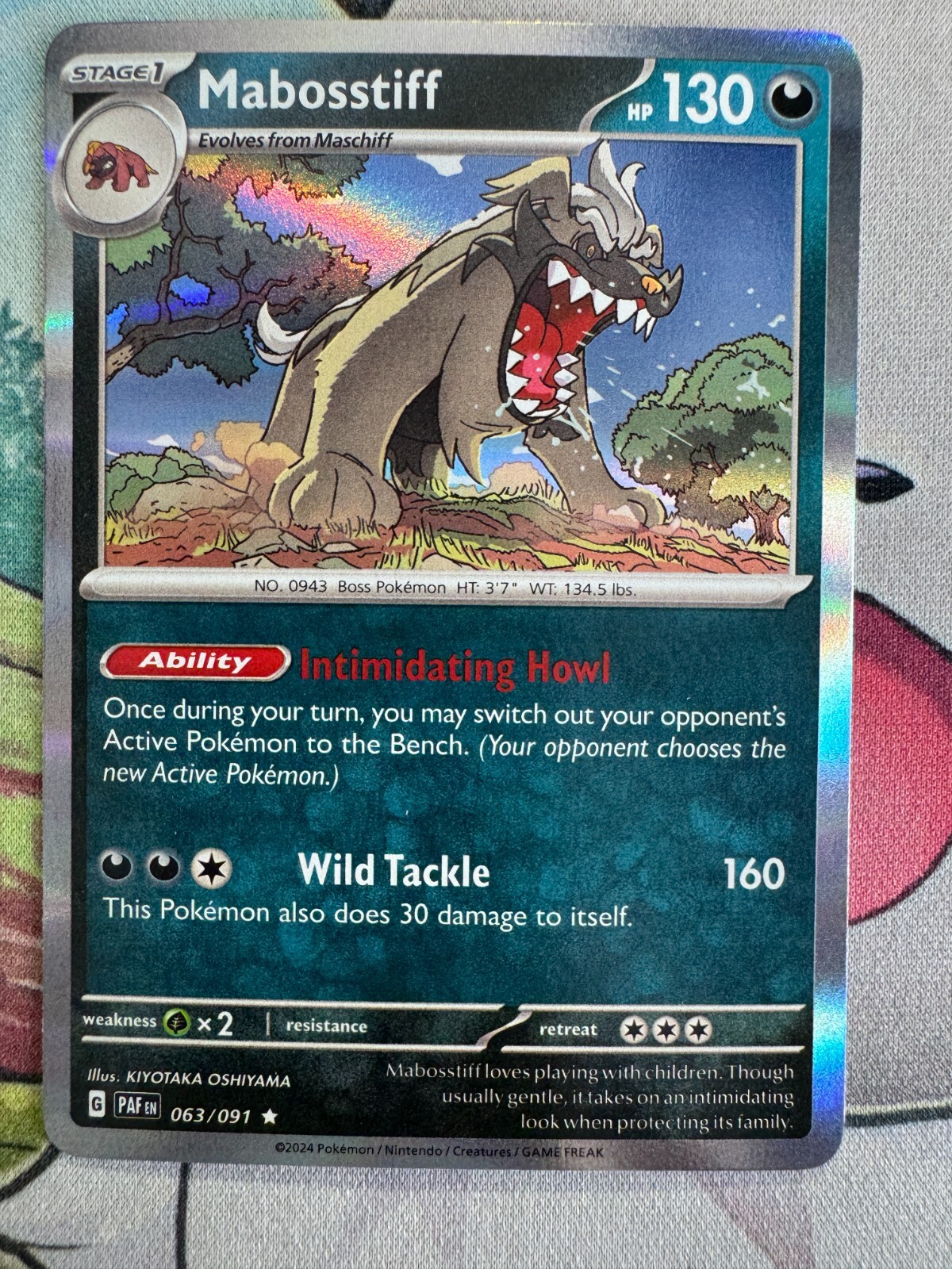 Mabosstiff Holo English Pokemon TCG BKBS997