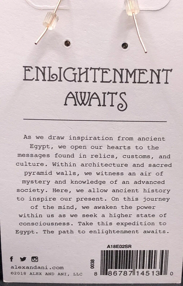 NUEVO CON ETIQUETAS Alex and Ani Pendientes Colgantes Tono Oro Blanco Iluminación Espera Foto 2 de 4