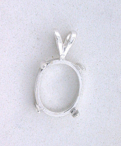 Monture Pour Broche à Coller - Or Plaqué, Dimensions 18x13 Mm, Style Griffes Simulées - Neuf Sans Emballage