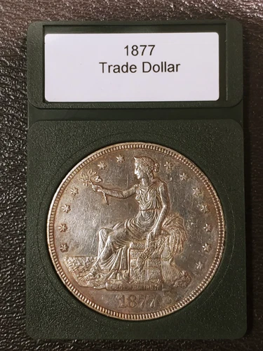1877 Trade Dollar Choice XF+ Great Eye Appeal Strong Strike Small Reverse Mk.