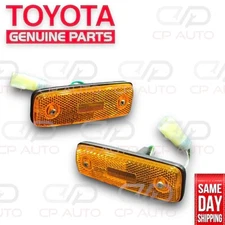 81 - 90 TOYOTA LAND CRUISER BJ60 FJ60 FJ62 FRONT SIDE MARKER LIGHT SET OEM NEW