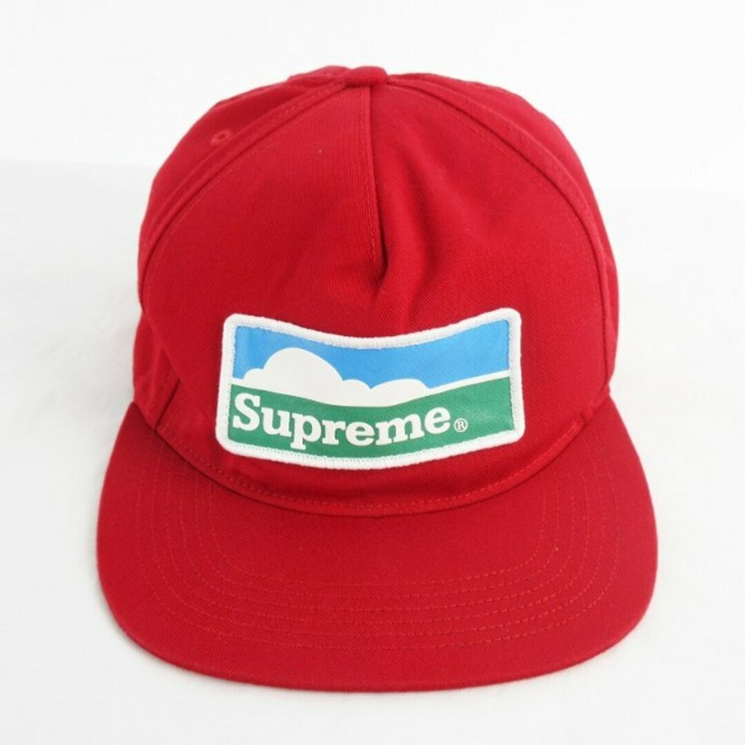 Supreme 18AW Horizon Logo Cap Hat Red Used Supreme 18AW Horizon Logo Cap Hat Red Used