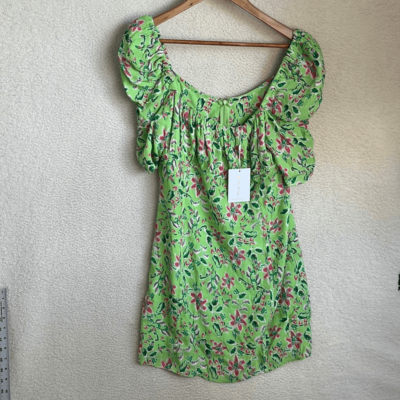 wayf green floral dress WEDTREND Women Sage Green Floral Wedding Guest Dress with Flutter Sleeves  Jacquard A Line Maxi Dress with Bow Back main image 1