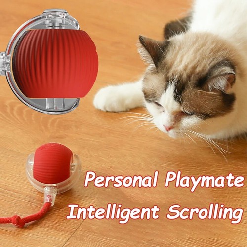 Automatischer Rollball für Katzen - Wiederaufladbares intelligentes interaktives Spielzeug, langlebig - Bild 3 von 12
