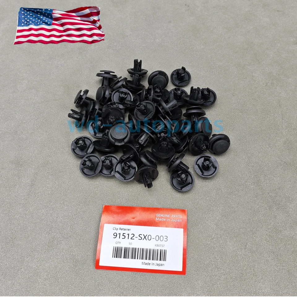New 50x Fender Liner Retainer Fastener Clips For Honda 91512-SX0-003 Foto 4 de 4