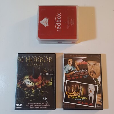Lot Of Horror/thriller DVD: 8x Redbox Horror; 50 Horror Classics; Murder Over NY