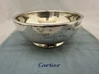 Vintage Estate Cartier Sterling 925 Silver 5” Bowl With Pouch Engraved on Bottom