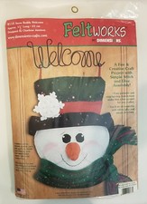 Felt Works By Dimensions Snow Buddy Welcome Felt Craft Kit 8110 New 17"